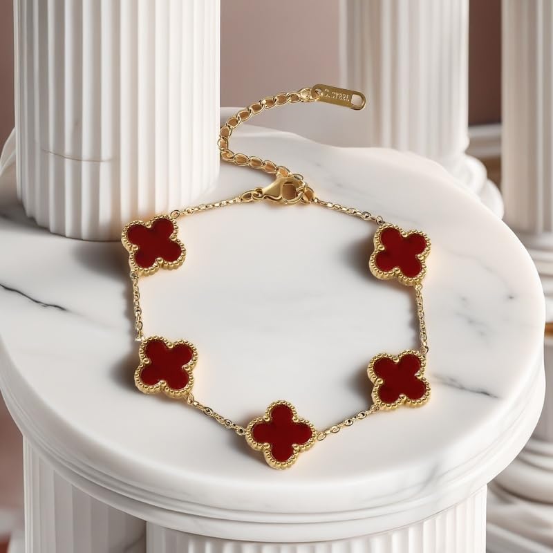 Clover bracelet, elegant design, handmade jewelry for women, adjustable clover charm bracelet, fashion jewelry2