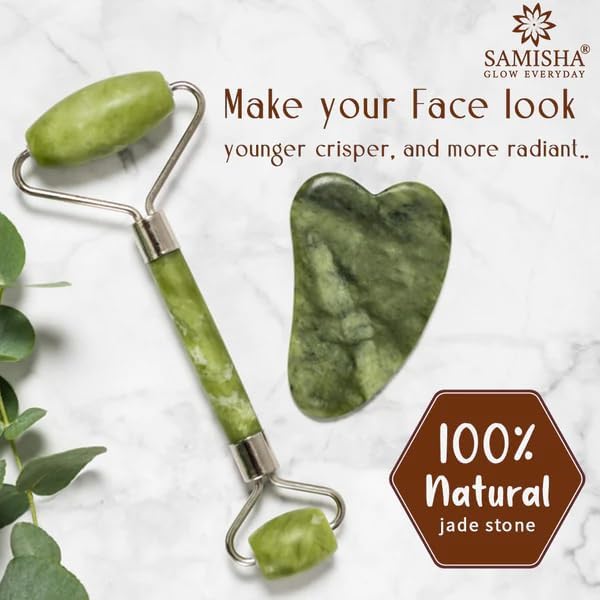 Image of Facial Massager Jade Roller & Gua Sha Tool (Pack of 2)