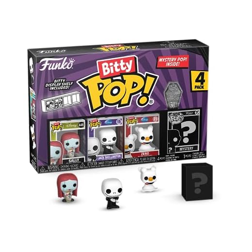 Funko Bitty Pop! The Nightmare Before Christmas - Sally 4PK - Sally, Jack Skellington, Zero E una Mini Figura Misteriosa a Sorpresa - 0.9 Inch (2.2 Cm) da Collezione - Idea Regalo Fans