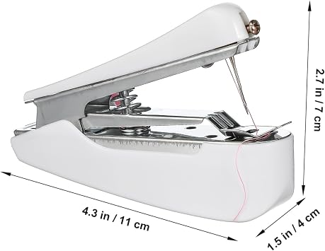 NUOBESTY Hand Sewing Machine, Handheld, Small, Electric, One Handed, Lightweight, Easy to Use, Multipurpose, Convenient Sewing Repair Tool, Made of Stainless Steel and Plastic, Easy to Carry, For Beginners, Home Use, Compact Design, Suitable for Clothing Repair and Crafting, Random Color
