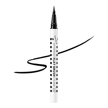 L.O.C.K. Color Waterproof Flat Brush Eyeliner 01 Deep Black, Long-Lasting Waterproof Dual Brush Black Eyeliner, Net. 0.028 oz. / 0.8 g