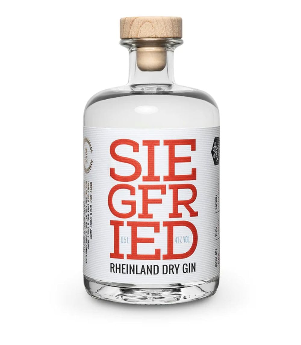 Siegfried Rheinland Dry Gin | Weltweit ausgezeichnet | Micro-batch mit 18 Botanicals | Regionalität und Weltklasse | 41% | 500ML