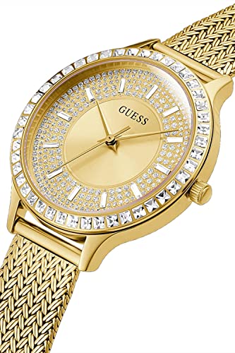 Image of Guess Round 38mm Champagne Dial Analog Women Watch - GW0402L2