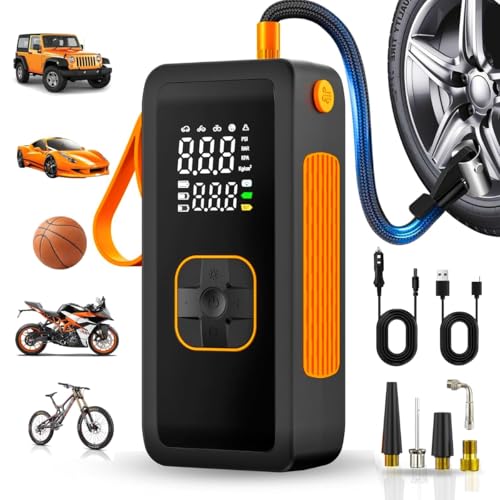 Riebex【最新】電動空気入れ 充電式携帯用 150PSI 6000mAh 自動停止...