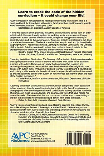 Learning the Hidden Curriculum: The Odyssey of One Autistic Adult