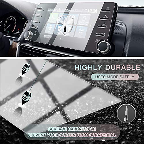 Image of CDEFG Car Screen Protector Center Control Navigation Touchscreen Protector for 2018-2021 2022 Accord Sport EX EX-L Touring, Tempered Glass HD Scratch Resistance (8-inch Clear)