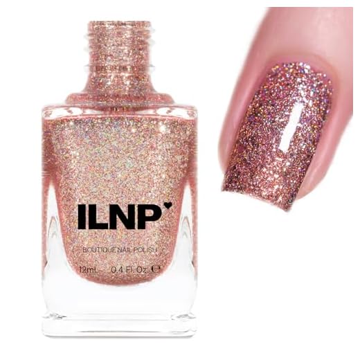 ILNP Juliette Holographic Nail Polish, Rose Gold
