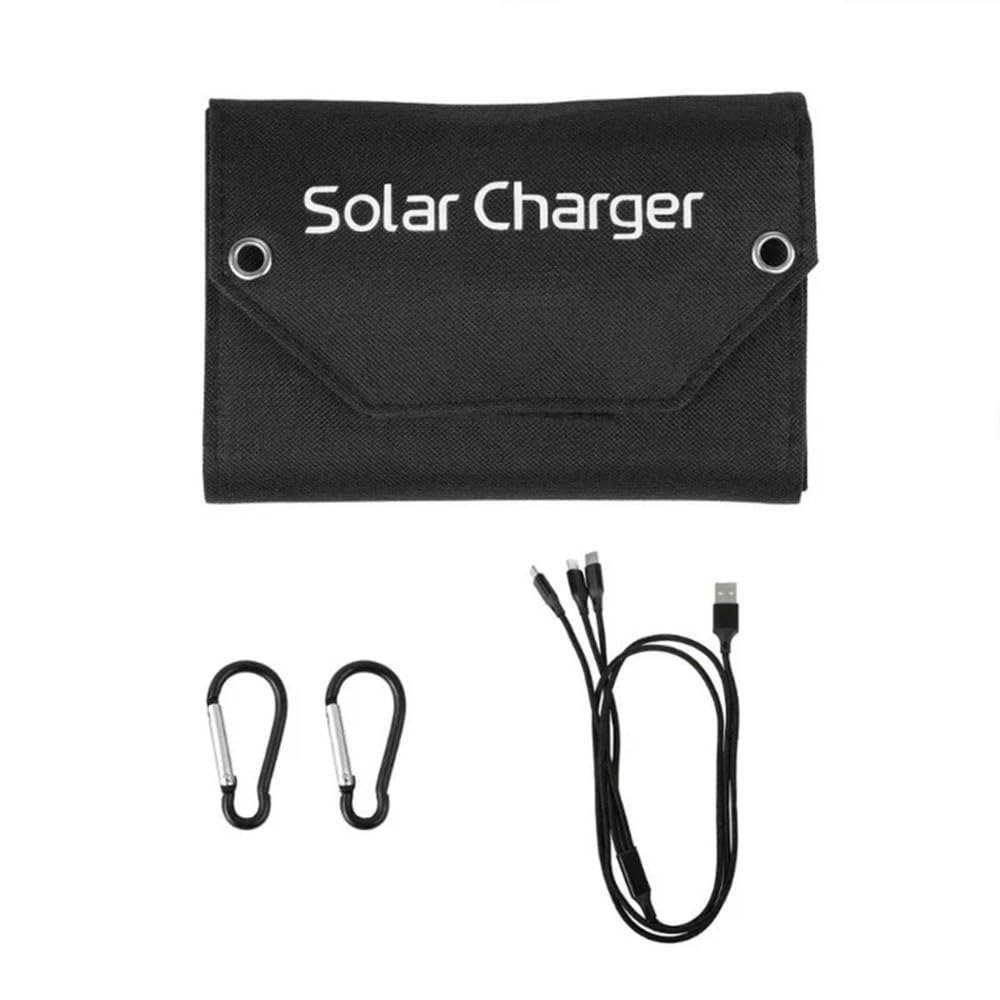 Ctrlzs Usb Solar Charging Panel 15W 5V 5 Fold Power Supply Panel Foldable Outdoor Emergency Mobile Phone Charger