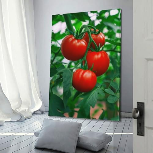 Affiche de tomates rouges sur vigne ZHOUKEG mur vide - 3