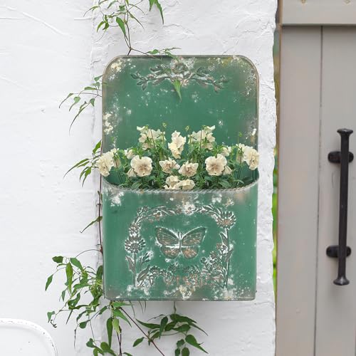 All-Chic-Outdoor-Wall-Planter-Wall-Metal-Hanging-Planter-Wall-Planters-for-Indoor-Plants-Wall-Vase-for-Flowers-Metal-Planters-for-Outdoors-for-Farmhouse-Shabby-Chic-DecorGreen All Chic Outdoor Wall Planter Wall Metal Hanging Planter Wall Planters for Indoor Plants Wall Vase for Flowers Metal Planters for Outdoors for Farmhouse Shabby Chic DecorGreen