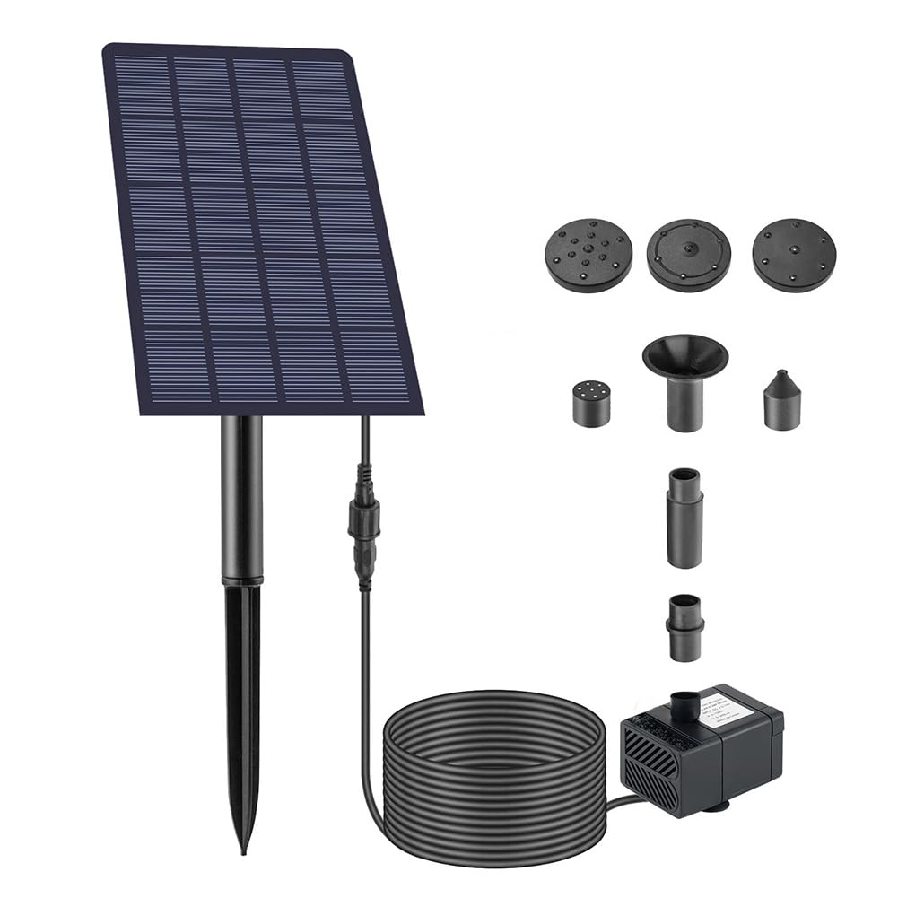 Pannelli solari, Pompa dell'acqua a pannello solare da 5 W V 200 l/h con palo