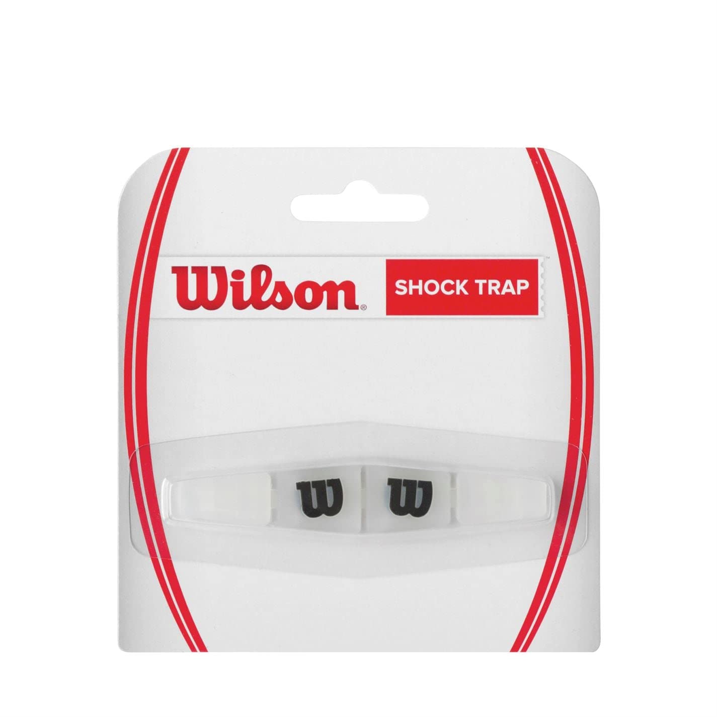 WILSON Anti-​Vibrateurs avec Logo pour Raquette, Shock Trap, Transparent/​Noir, WRZ537000