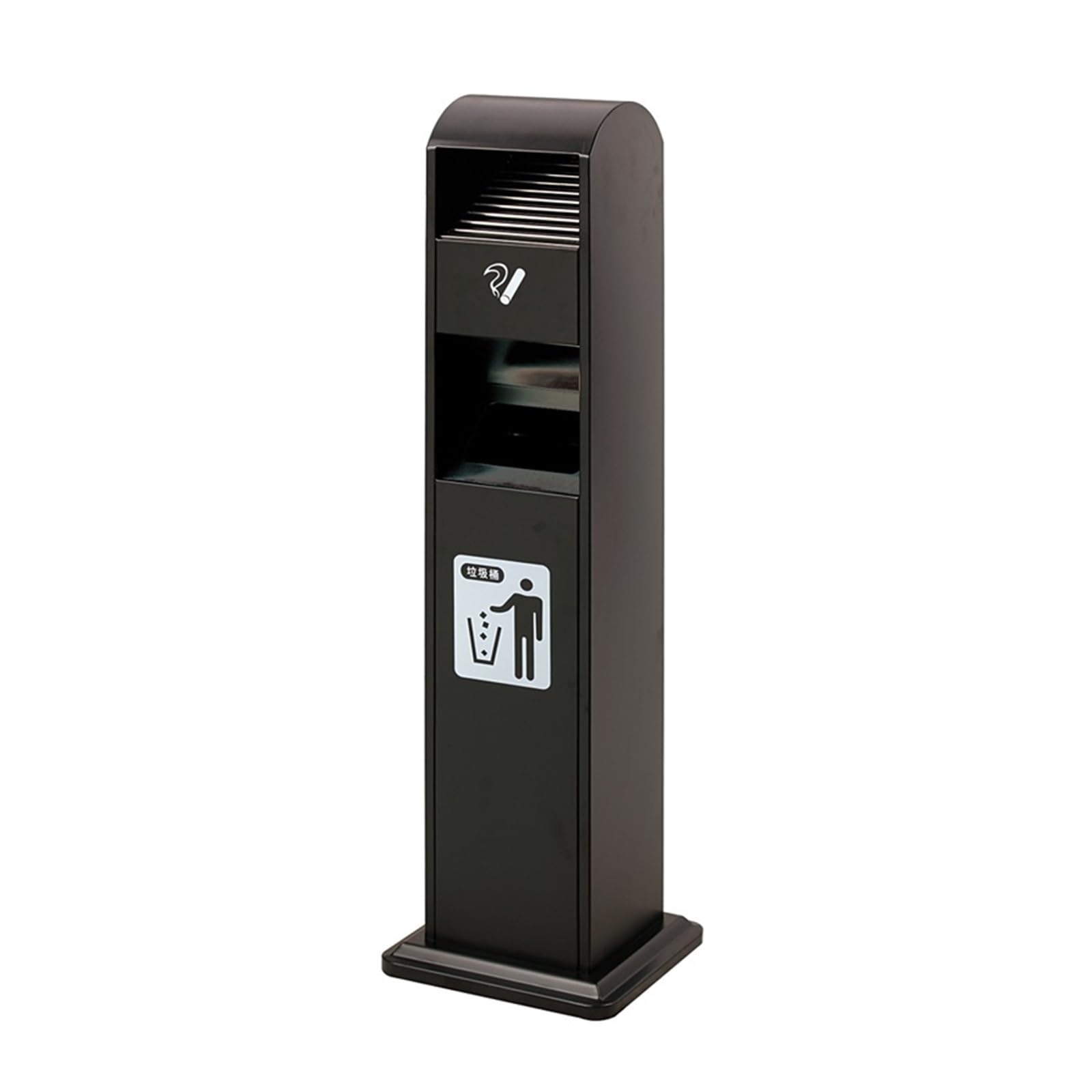 OWOHYG Ashtray Trash Can Ash Column Stainless Steel Outdoor Ash Column Smoking Area Public Vertical Ashtray Trash Can Smoke Extinguishing Trash Can Outdoor Ashtrays For Cigarettes.B