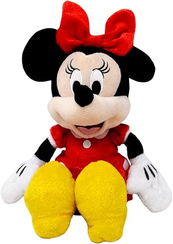 Disney Minnie Mouse - Muñeca de peluche de 11 pulgadas con vestido rojo