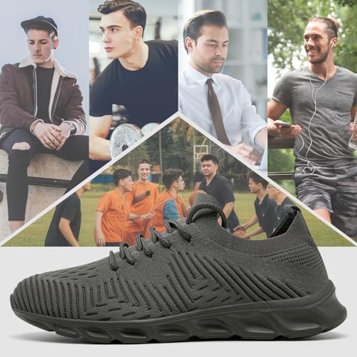 Image of Running Shoes for Men Non Slip Tennis Gym Sneakers Lightweight Breathable Mesh Athletic Shoe Comfortable Casual Workout Walking Shoe for Outdoor Travel Work and Daily Use