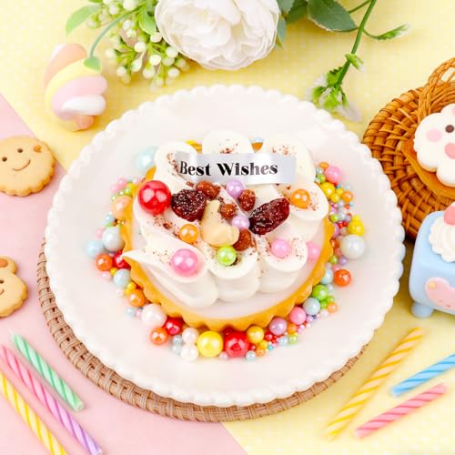 Image of Rainbow Sprinkles for Cake Decorating, 4 Sizes130g /4.6oz Edible Rainbow Pearl Sprinkles for Cupcake, Ice Cream, Donuts, Macaron Toppings Supplies (2mm, 4mm, 7mm, 1cm)