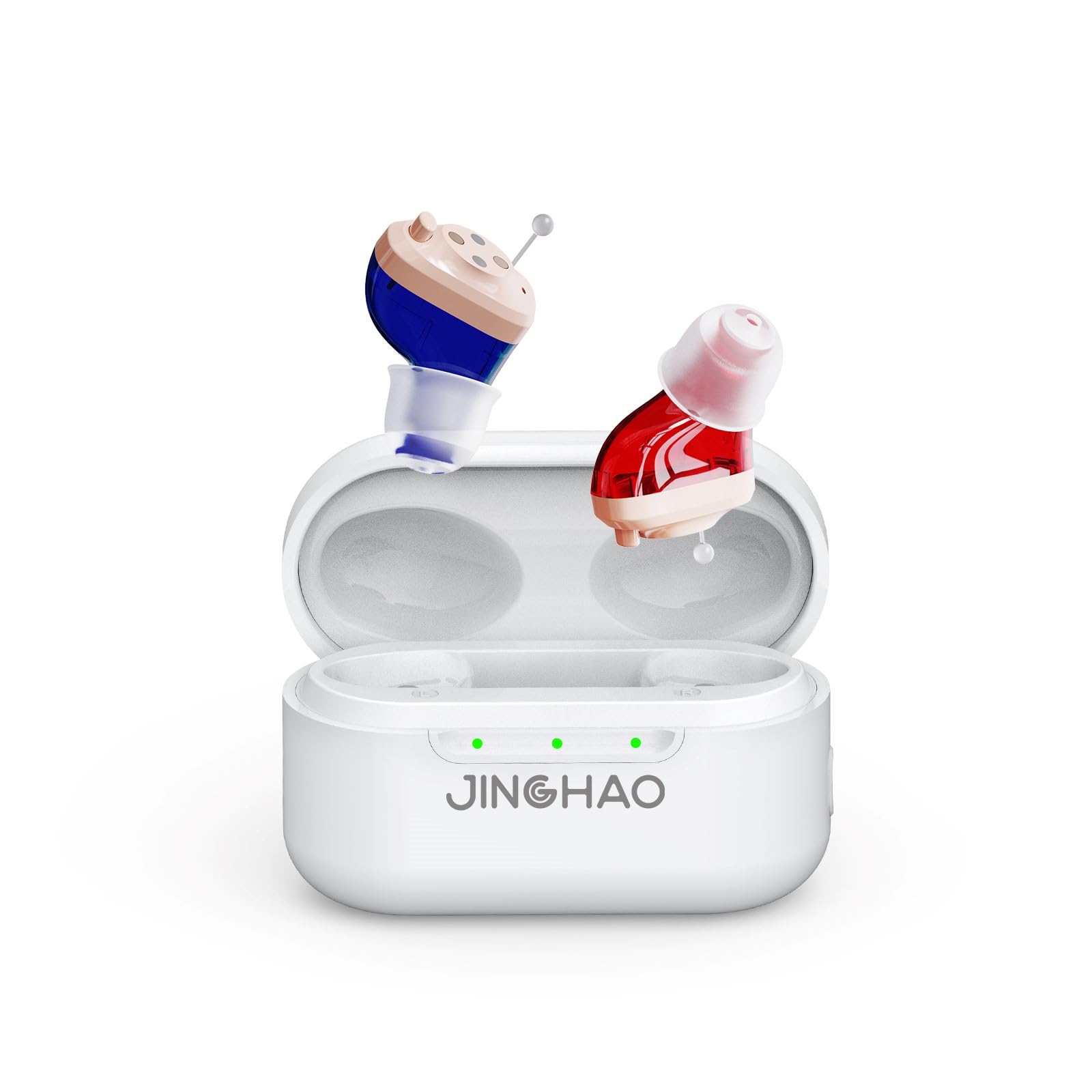 JINGHAO Amplificateur De Son Réchargeables Paires Complètes avec Boîtier de Chargement Portable(Droit & Gauche)