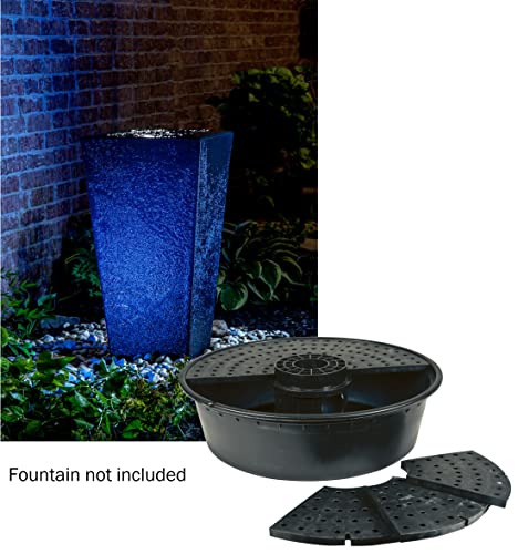 Image of Little Giant DFB36 36-Inch Disappearing Water Fountain Basin, Supports Up to 2,000 lbs., Black, 566517