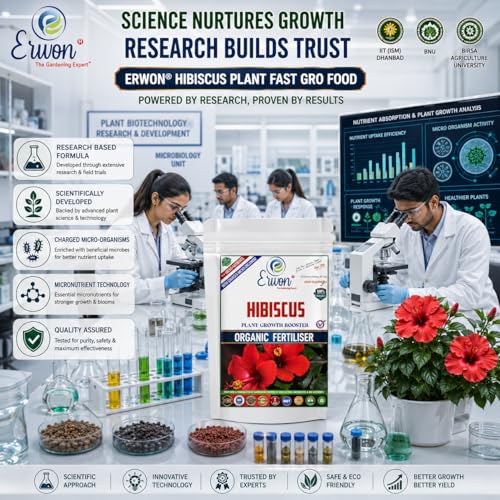 Image of Erwon Hibiscus Plant Growth Booster, Premium Essential Powerful Organic Fertilizer For Overall Growth Of Hibiscus Plants, With Charged Micro-Organism And ++ Micronutrients. (5 Kg), Powder