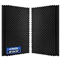 4 Pack Acoustic Foam Panels, 48''X24''X1'' Egg Crate Sound Proof Foam, High Density Noise Cancelling Soundproofing Wall Panels for Studio Office Game Room (Black)
