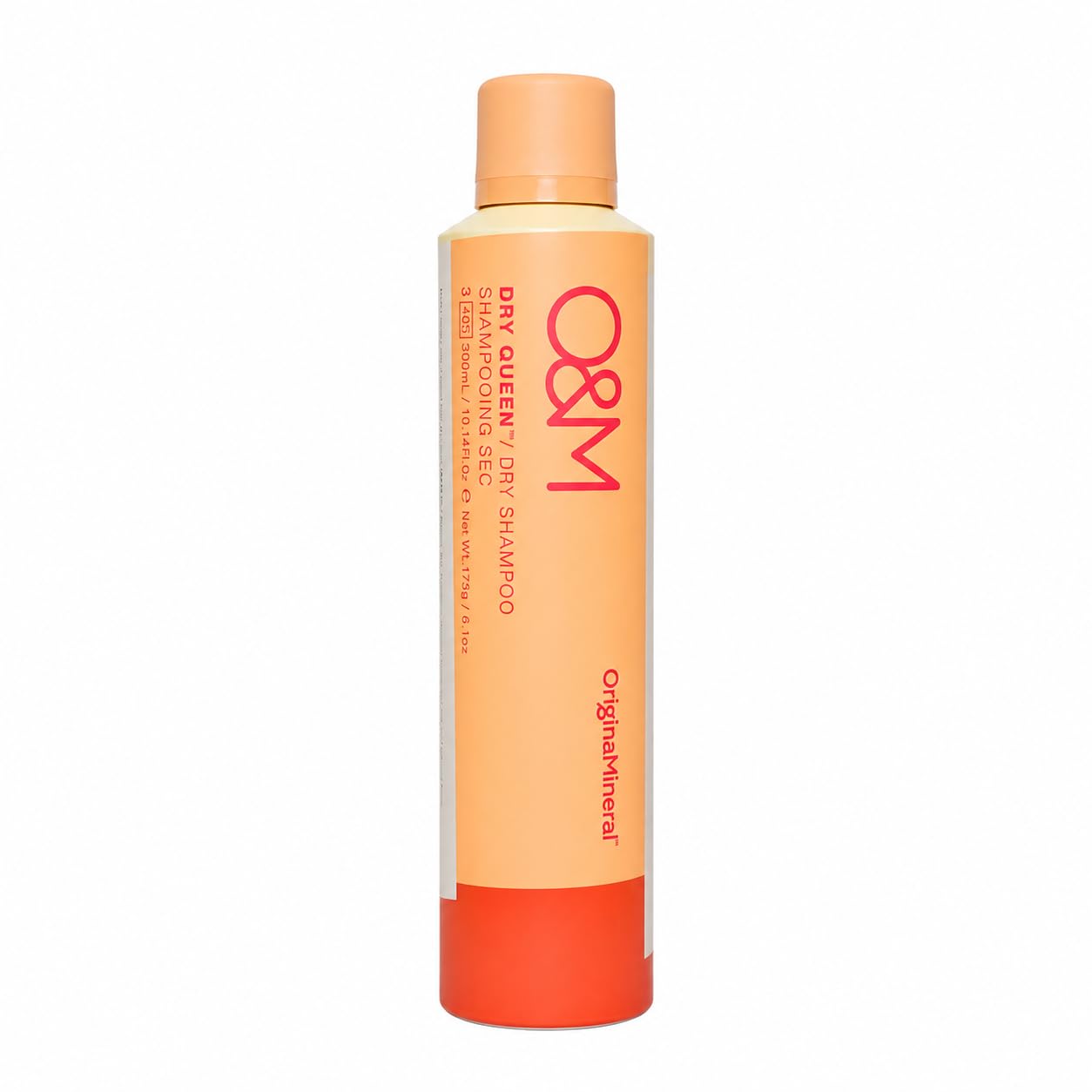 O&M Dry Queen Shampooing Sec (300ml) – Shampooing sec pour volume & fraîcheur – Nettoyage immédiat sans eau – Sans sulfates, parabènes & silicones – Certifié PETA, vegan, fabriqué en Australie