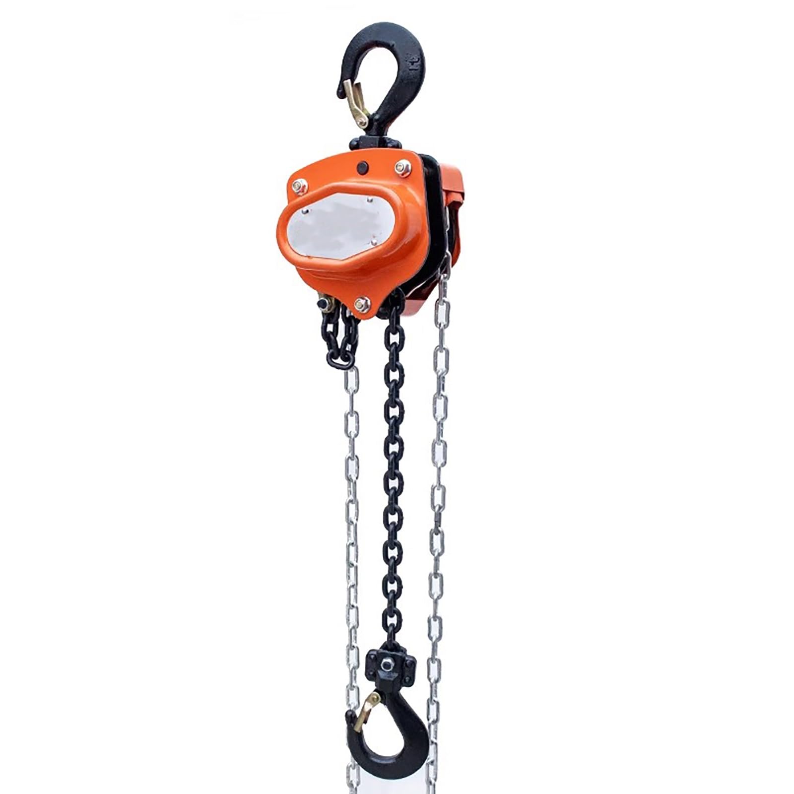 1T/2T Handkettenzug - Handkettenzug mit Doppelbremse und Sanftem Kettenzug, 9m Hubhöhe, für Lager, Hafen, Industriehebezeuge und Garagen, Orange(A,1T-9m/30FT)