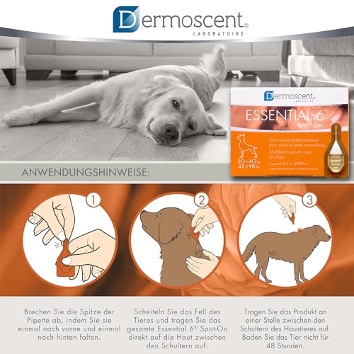 Innovative Hautpflegelösung für Hunde und kleine Haustiere | Feuchtigkeitsspendend, glänzend, kontrolliert Haarausfall, reduziert Gerüche und schützt mit natürlichen Inhaltsstoffen | 20-40 kg