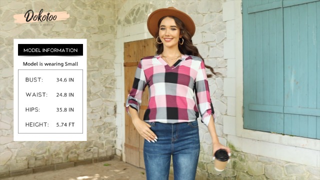 Amazon.com: Dokotoo Womens Blouse Spring Fall Fashion Ladies Basic