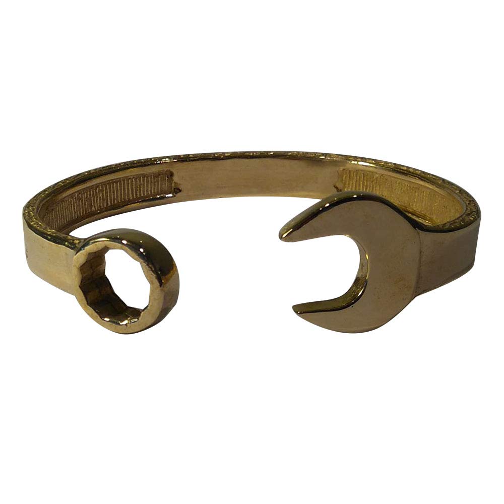 Men's Solid Spanner Bangle Bracelet in Jewellers Bronze 38 Grams Dipped in 9ct Gold