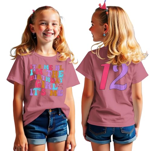 Image of Its Me Hi Im The Birthday Girl Its Me Birthday Girl Shirt Kids Bday Party Tshirt Short Sleeve Summer Outfit 6-12Y