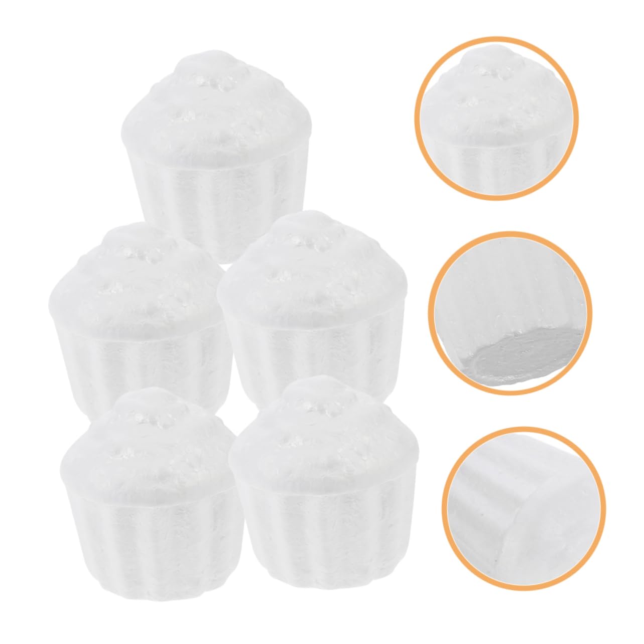 TOYANDONA Lot De 5 Mannequins à Gâteaux En Mousse Blanche 7,8 Cm, Réutilisables Pour Entraînement Pâtisserie Et Décoration Diy, Accessoire Créatif Pour Garçon Et Filles Et Amateurs Cuisine à La Maison