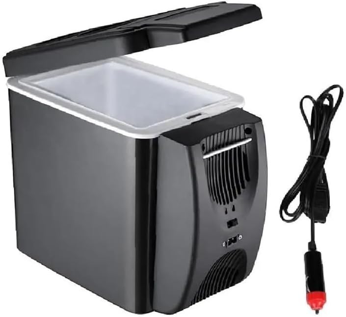 Small Car Refrigerator Camping Portable Dorm Room Vehicle Mini Fridge Cooler(Single Hole)