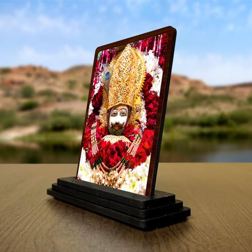 Image of Khatu Shyam Ji Murti (Wooden /Size 7.5X10cm) Showpiece for Living Room Figurine for Home Office