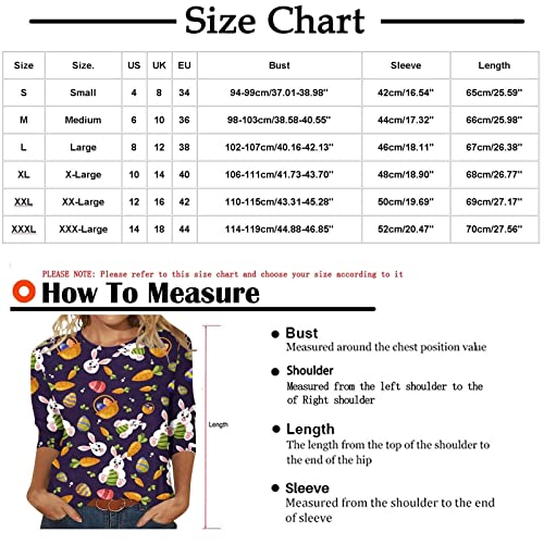 3/4 Sleeve Tops For Women Crewneck Cute Shirts Casual Flower Print Trendy Three Guarter Length Summer Blouses T Shirt #TOP5