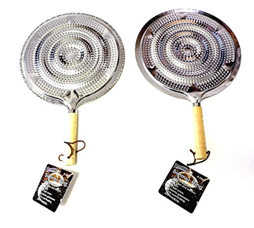2 pk Flame Tamer Stovetop SIMMER Ring Aluminum HEAT Diffuser Gas Electric Range