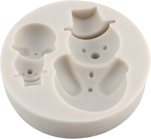 Miniatura 6 de Sijiangmold Moldes de silicona para árbol de Navidad, campanas de copo de nieve, caja de regalo, muñeco de nieve, hojas de acebo, moldes de silicona