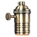 Mising Light Base E26/E27 Solid Lamp Base Socket Vintage Edison Bulb Base Lamp Holder Industrial Bulb Pendants 2 Way Knob Kangkangk (Antique Brass)