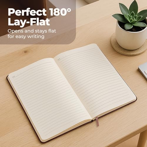 Lined Leather Bound A5 Notebook