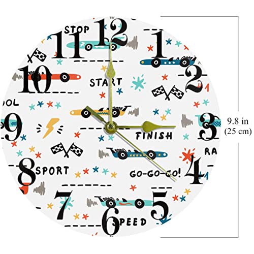 Horloge murale à quartz Vector finition soignée ronde 25,4 cm - 7
