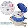 DEWIN Water Flow Meter - Water Meter Flow Meter 1/2 inch Cold Water Meter with Fittings for Garden Home Usage 15mm #5