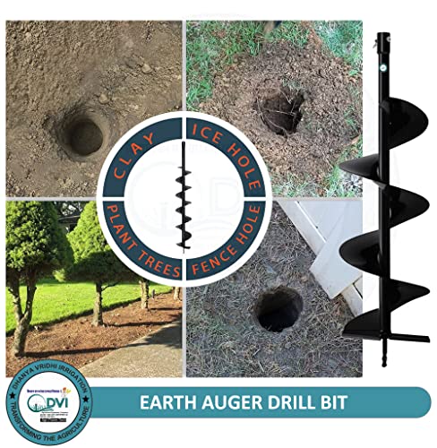 Image of DVI Heavy Duty earth Auger bit Used for Tree PLANTATION, Hole DIGGING (8 inchinch Bit)