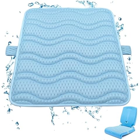 Pool Chairs Cushion for Edge of Pool, Compatible with Step 2 Pool Chair, Cushion with Velcro Strap Fits for Foldable Adult Flip Seat, Poolside Seats for Edge of Pool, Soft 3D Mesh Pad Poolside Cushion Cover