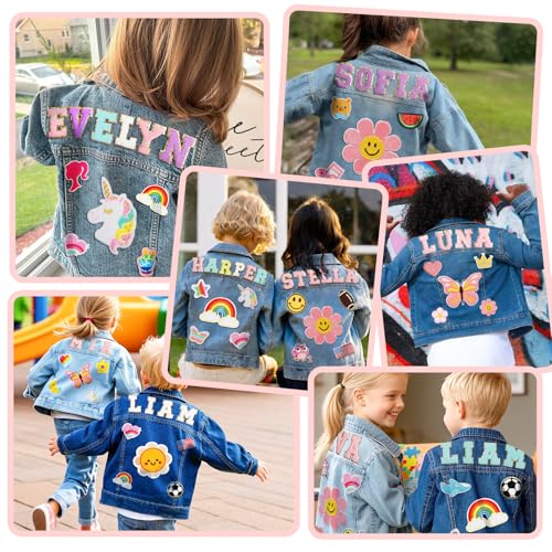 Personalized Denim Jacket - Custom Name Jacket for Girls & Boys - Unique Gift Idea for Birthday, Christmas, Easter2