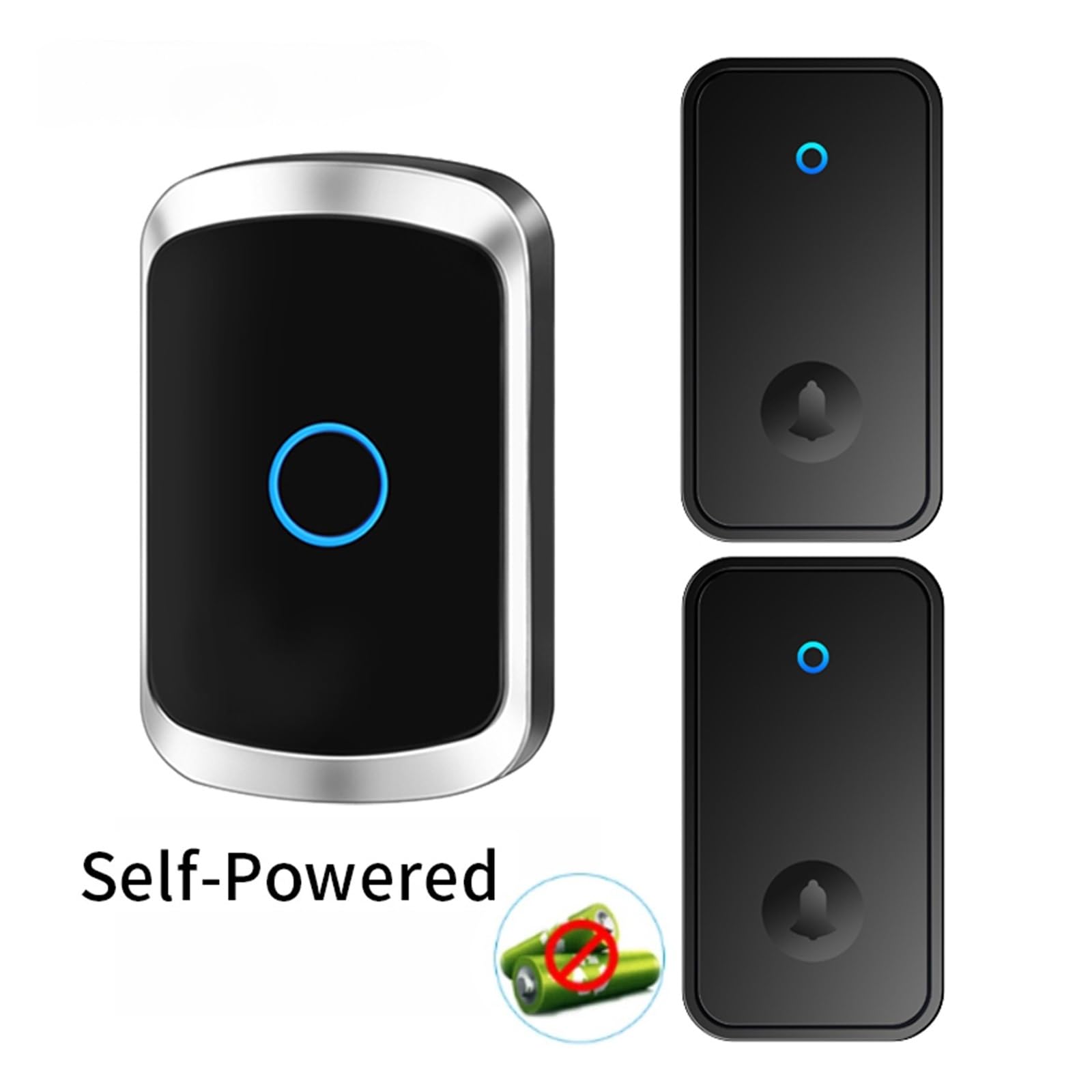 Sonnette sans fil auto-alimentée avec récepteur de carillon à distance