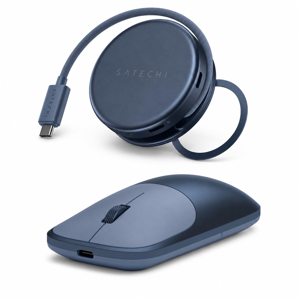Satechi Bundle Mouse Wireless Slim EX e Hub USB-C OntheGo 5 in 1 (Indaco) Bundle