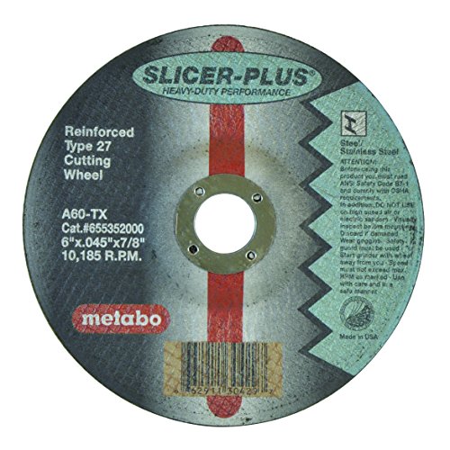 6 Inch X .045 Inch X 7/8 Inch Type 27 Depressed Center CutOff Wheel