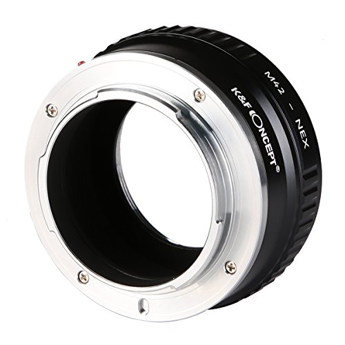 K&F Concept Lens Mount Adapter M42 To Nex Ⅱ Copper Adapter Compatible With M42 Screw Mount Lens Sony Nex Camera Black #TOP6