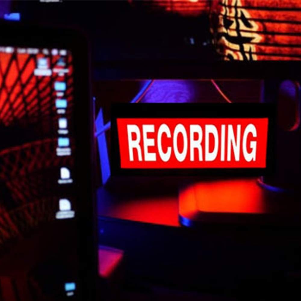 Light Box LED Recording con Telecomando Wireless 10m, Neon Studio per Streaming Gaming Ufficio e Feste, Decorazione da Parete Gamer, Streamer e Creatori di Contenuti
