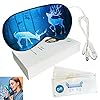 LIBRNTY Augenmaske Schlafmaske Seide,Beheizte Augenmasken, Verstellbarem Temperaturregelung,zu entlasten trockene Augen, dunkle Zyklen,geschwollene Augen,mit Ohrstöpseln und Tragbare Tasche (Blau)