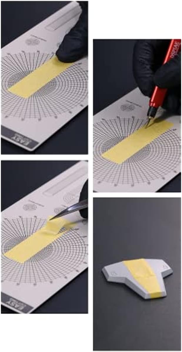 DSPIAE Masking Tape Cutting Mat Double Sided Design Model Building Tools Cutting Plate - Concentric Circles